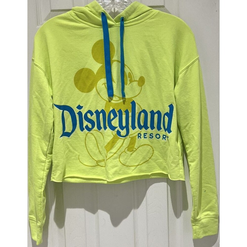 Disneyland Neon Hooded Crop Top Size Xs